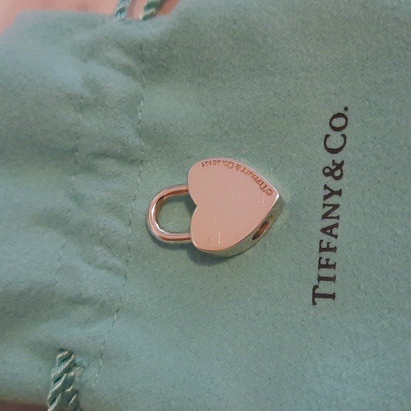 SOLD Tiffany & Co. I LOVE YOU Heart Lock Pendant - Picture 3 of 7
